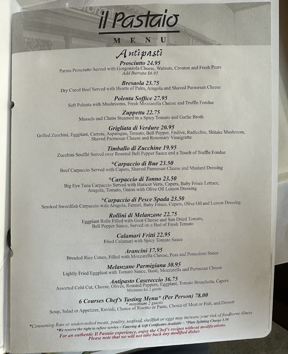 Il Pastaio Menu - Image 2